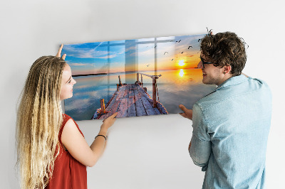 Magnetisch wandbord steiger van het meer
