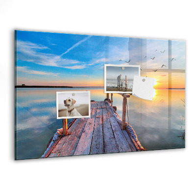 Magnetisch wandbord steiger van het meer