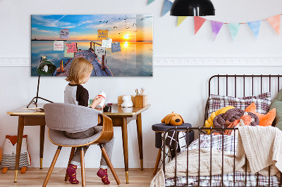 Magnetisch wandbord steiger van het meer