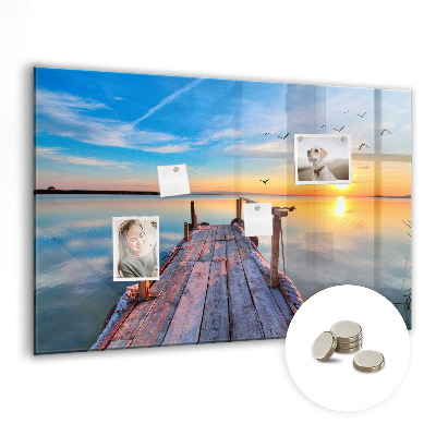 Magnetisch wandbord steiger van het meer