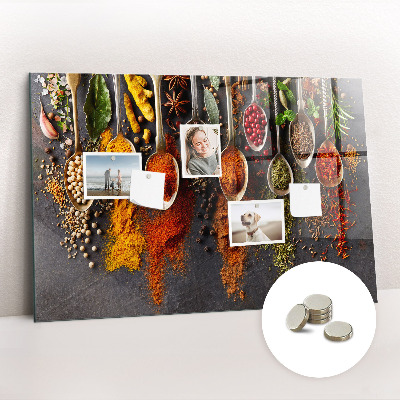 Memobord keuken Specerijen op lepels
