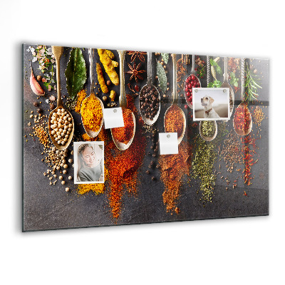 Memobord keuken Specerijen op lepels