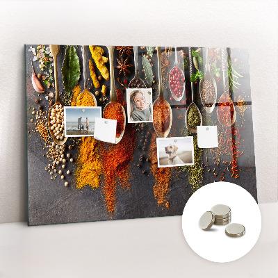 Memobord keuken Specerijen op lepels