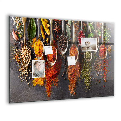 Memobord keuken Specerijen op lepels