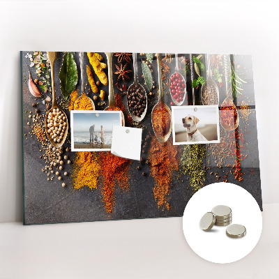 Memobord keuken Specerijen op lepels