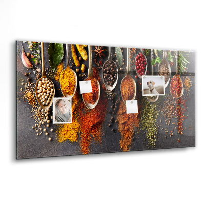 Memobord keuken Specerijen op lepels