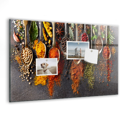 Memobord keuken Specerijen op lepels
