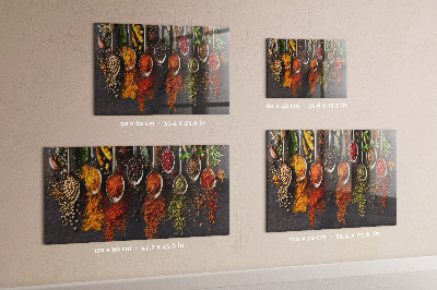 Memobord keuken Specerijen op lepels