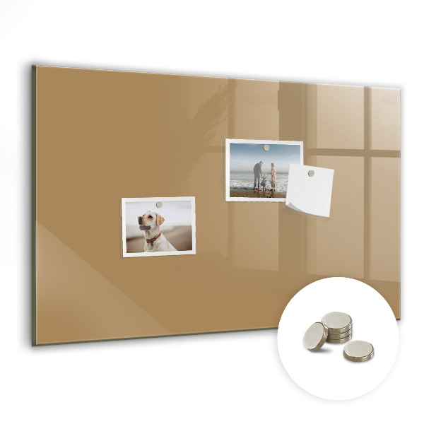 Magnetisch wandbord Donkerbeige kleur