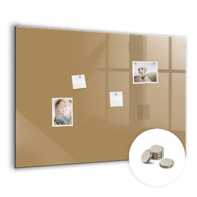 Magnetisch wandbord Donkerbeige kleur
