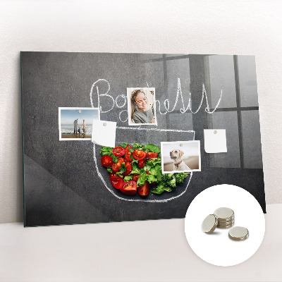 Magnet board Opschrift 'Smakelijk eten'