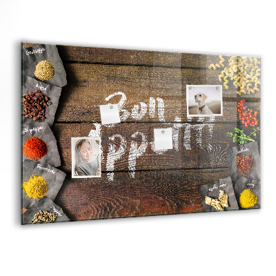 Magnetisch wandbord Het opschrift eet smakelijk