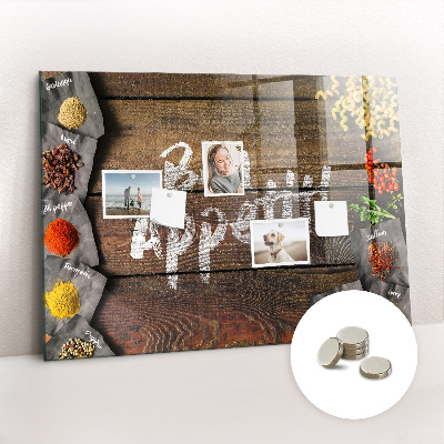 Magnetisch wandbord Het opschrift eet smakelijk