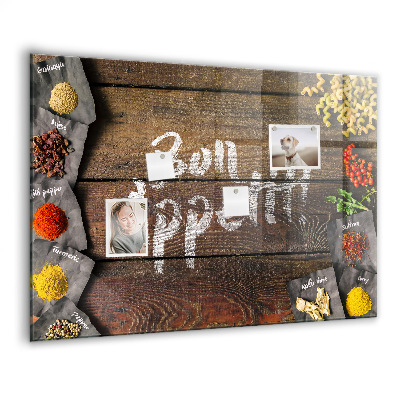 Magnetisch wandbord Het opschrift eet smakelijk