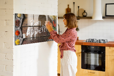 Magnetisch wandbord Het opschrift eet smakelijk
