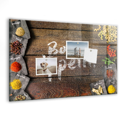 Magnetisch wandbord Het opschrift eet smakelijk