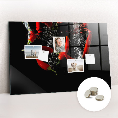 Magnet board Paprika's in water