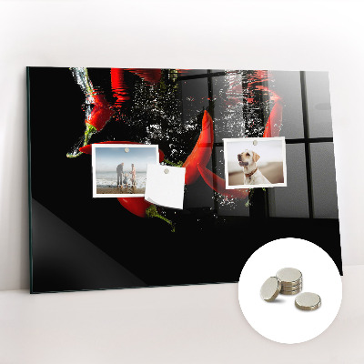 Magnet board Paprika's in water