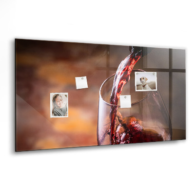 Memobord keuken Een glas wijn