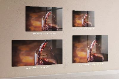 Memobord keuken Een glas wijn