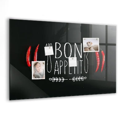 Magnetisch wandbord Opschrift 'Smakelijk eten'