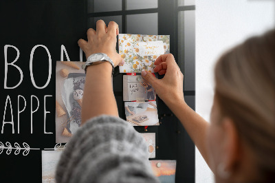 Magnetisch wandbord Opschrift 'Smakelijk eten'