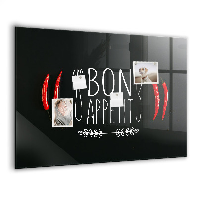 Magnetisch wandbord Opschrift 'Smakelijk eten'