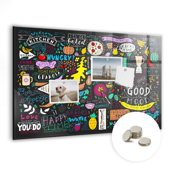 Magnet board Abstracte inscripties