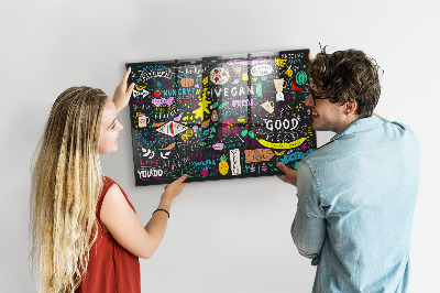 Magnet board Abstracte inscripties