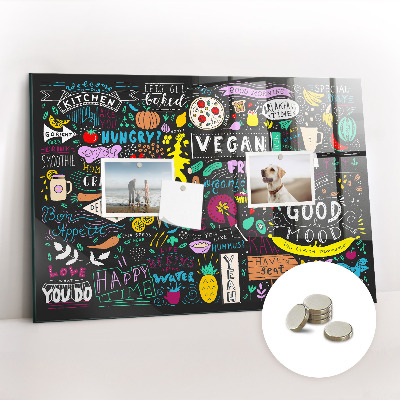 Magnet board Abstracte inscripties