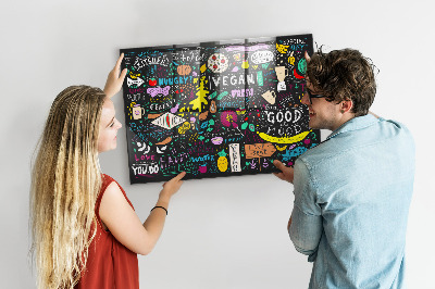 Magnet board Abstracte inscripties