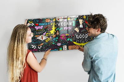 Magnet board Abstracte inscripties