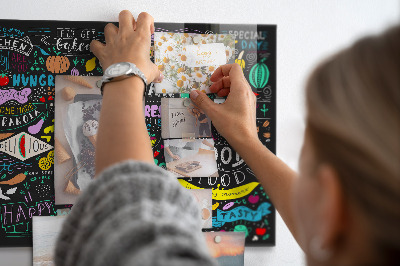 Magnet board Abstracte inscripties