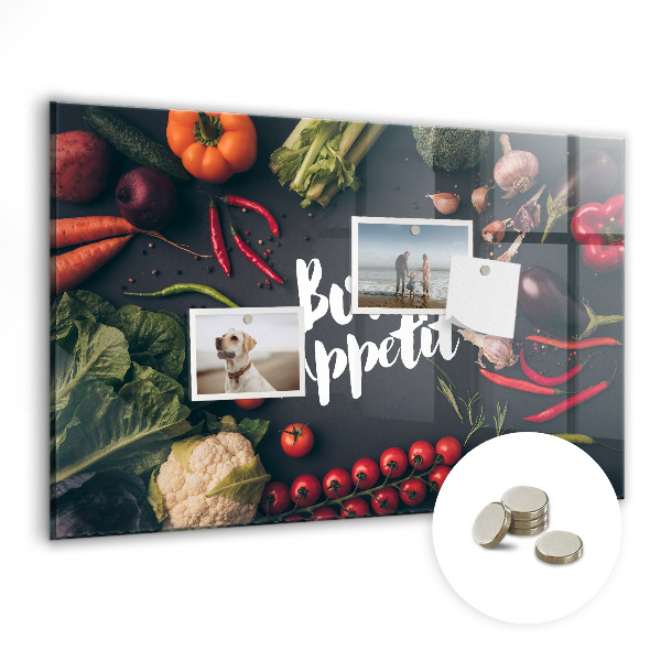 Magnetisch wandbord Opschrift 'Smakelijk eten'