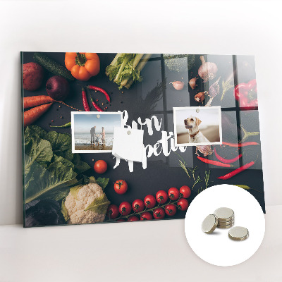 Magnetisch wandbord Opschrift 'Smakelijk eten'