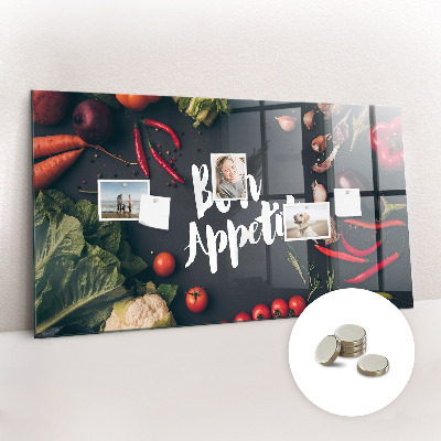Magnetisch wandbord Opschrift 'Smakelijk eten'
