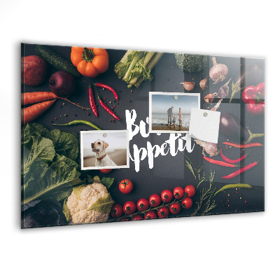 Magnetisch wandbord Opschrift 'Smakelijk eten'