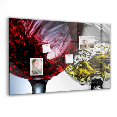 Memobord keuken Glazen wijn