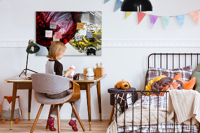 Memobord keuken Glazen wijn