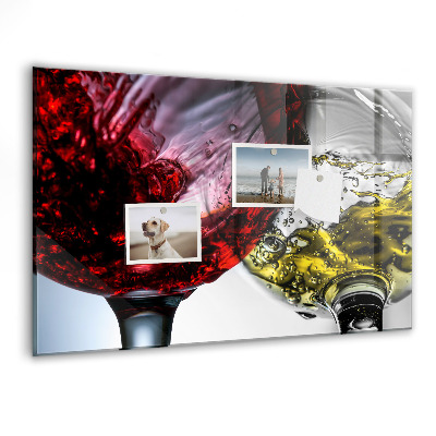 Memobord keuken Glazen wijn