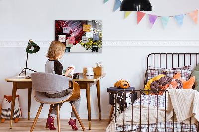 Memobord keuken Glazen wijn