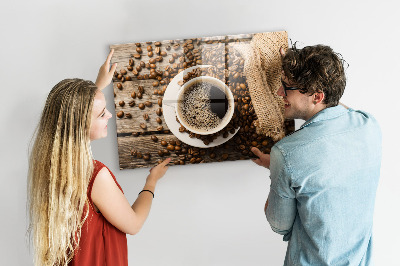 Memobord keuken Een zak koffie