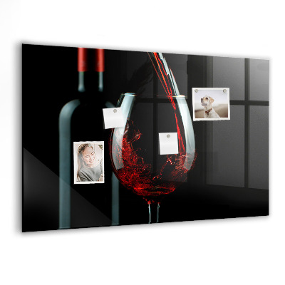 Memobord keuken Een fles wijn