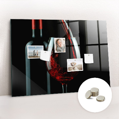 Memobord keuken Een fles wijn