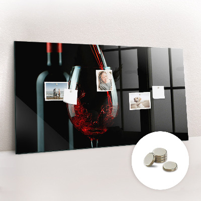 Memobord keuken Een fles wijn