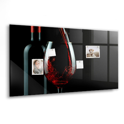 Memobord keuken Een fles wijn