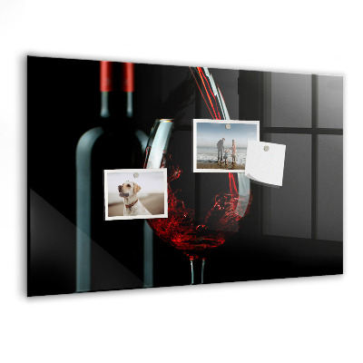 Memobord keuken Een fles wijn