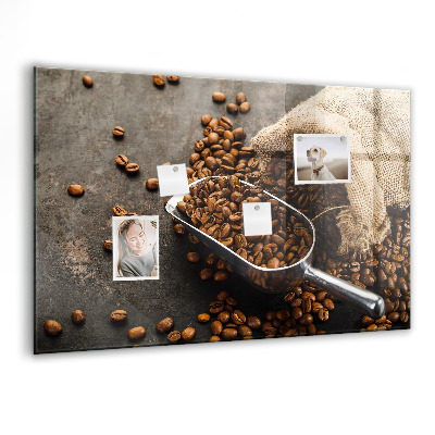 Memobord keuken Een zak verse koffie