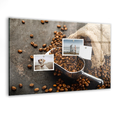 Memobord keuken Een zak verse koffie