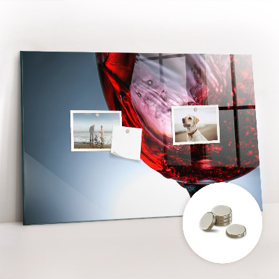 Magnet board Glas wijn